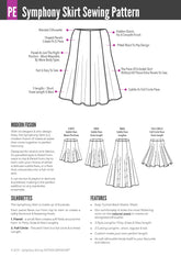 Symphony Skirt | Panelled Gored Skirt PDF Sewing Pattern
